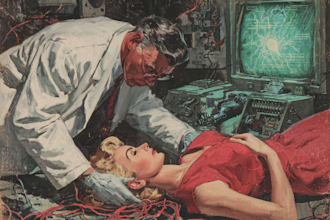 create vintage comic, horror and sci fi art
