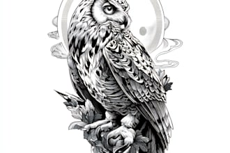 design a tattoo in black and white or in color