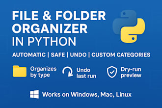 create a python file and folder organizer automation