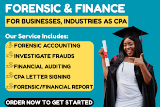 handle forensic accounting, forensic report, financial audit for your business