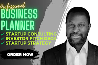 create a powerful one page business plan for startups and investors