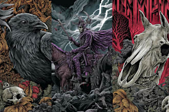 create dark art illustration