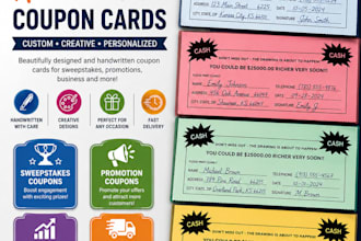 handwrite personalized coupon cards for gifts