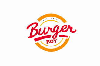 design extraordinary burger boy logo