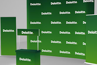 design trade show booth graphics, backdrop,  event trade show banner