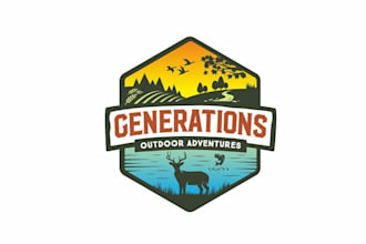design unique generations outdoor adventures logo