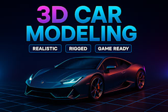 create 3d car model, car textures  car rigging and car rendering