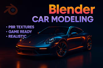 create a realistic 3d car model in blender with pbr textures