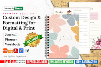 design and format low content journal for amazon KDP