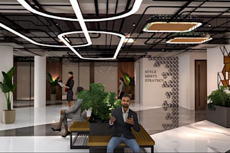 do 3d interior render for kitchen bathroom cafe and restaurant