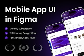 be your dedicated monthly UX UI designer for mobile apps