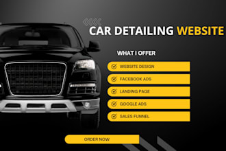 build car detailing website, car wash website, auto detailing website car rental