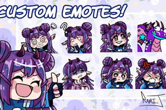 create cute custom chibi emotes