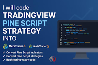 code tradingview pinescript strategy into mt4, mt5, ninjatrader