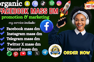 send targeted facebook mass dm, instagram mass dm, discord mass dm for outreach