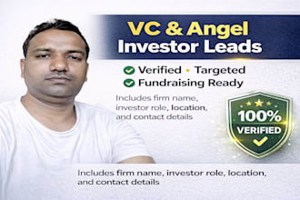 provide venture capital firms and angel investor leads using crunchbase data