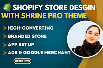 design and develop shopify store with shrine pro theme