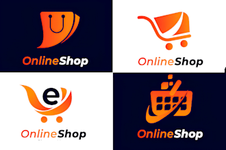 design amazon, shopify website, ecommerce, online and dropshipping store logo