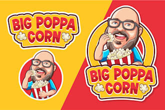 do a custom caricature logo design