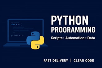be your python programmer for any project or task