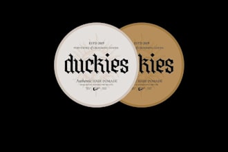 design a logo in old english, blackletter calligraphic font