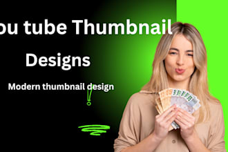 create unique, engaging and high quality youtube thumbnails