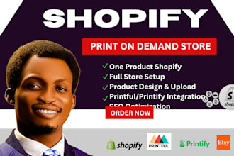 create a shopify print on demand store with printify