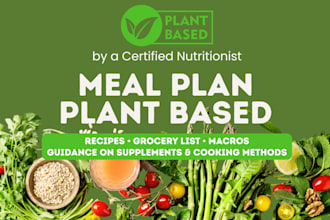 create a vegetarian and vegan diet plan with recipes and shopping list