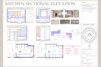 design furniture layouts and detailed construction drawings