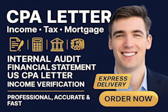 do CPA letters for income verification, business, irs, mortgage and compliance