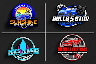 design auto dealership, car, detailing and repair logo