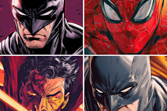 draw superhero comic superhero character marvel dc style