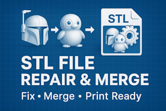 repair stl files and merge multiple 3d models into one file