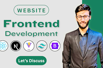develop frontend in next js, react js, vite, tailwind css
