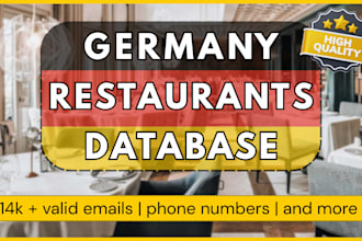 provide a verified b2b email database of restaurants in germany