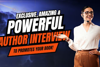 host a professional author interview to promote your book and boost visibility