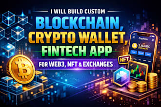build custom blockchain, crypto wallet, fintech app for web3, nft and exchanges