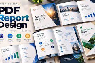 design a PDF report or PDF document