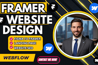 design  framer website, framer landing page, figma to framer webflow design