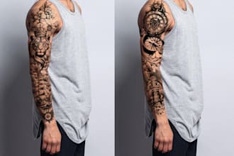 design custom tattoo and geometric for you