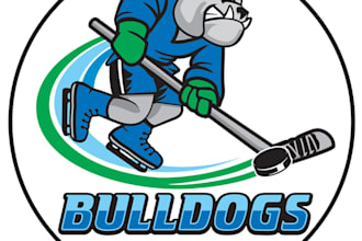 design an athletic and dynamic sports team logo