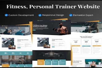 create personal workout trainer website, virtual fitness coaching website, pwa