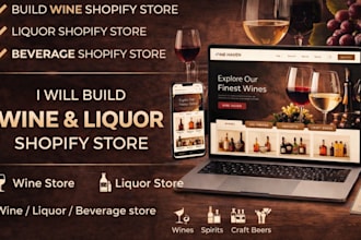 build wine website wine shopify store wine store liquor store beverages store