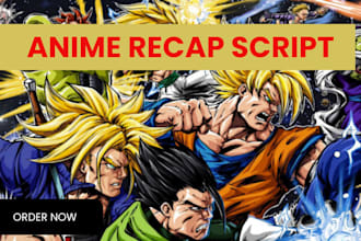 write anime recap script, manhwa recap, manga recap script, comic script