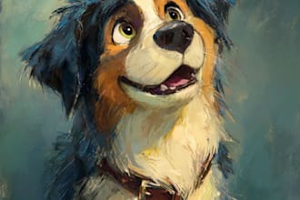 draw disney pet portrait