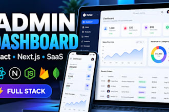 build a react admin dashboard, saas dashboard or admin panel