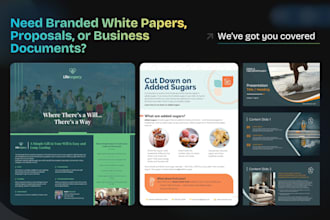 design branded white paper, proposal and business document