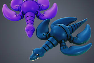 design articulated print in place 3d models ready to print