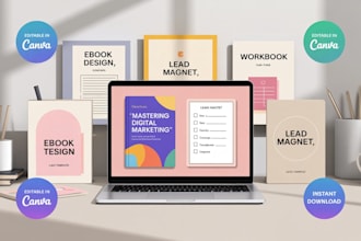 design professional canva ebook and workbook templates