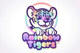 design a colorful and modern toy brand logo